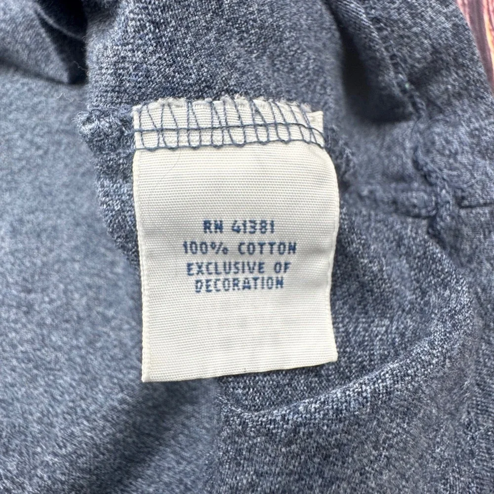 Polo Ralph Lauren Shirt Large Grey Cotton Preppy Long Sleeve Crew Neck Tee L